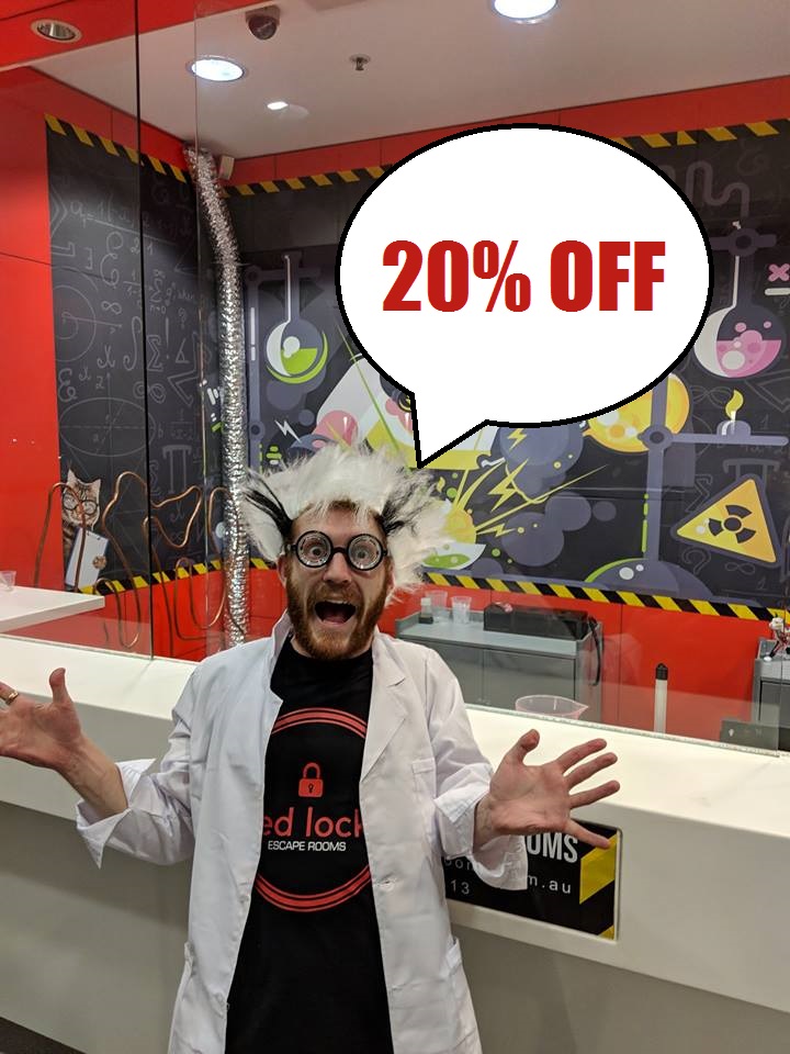 Sunshine Coast new escape room early bird special! Red Lock Escape Rooms