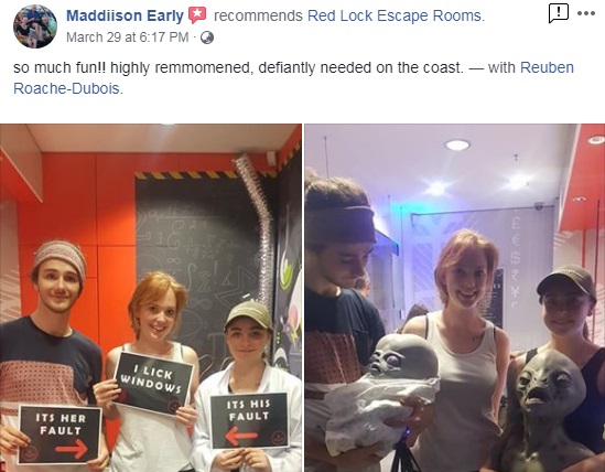 Red Lock Escape Room’s first week of reviews!